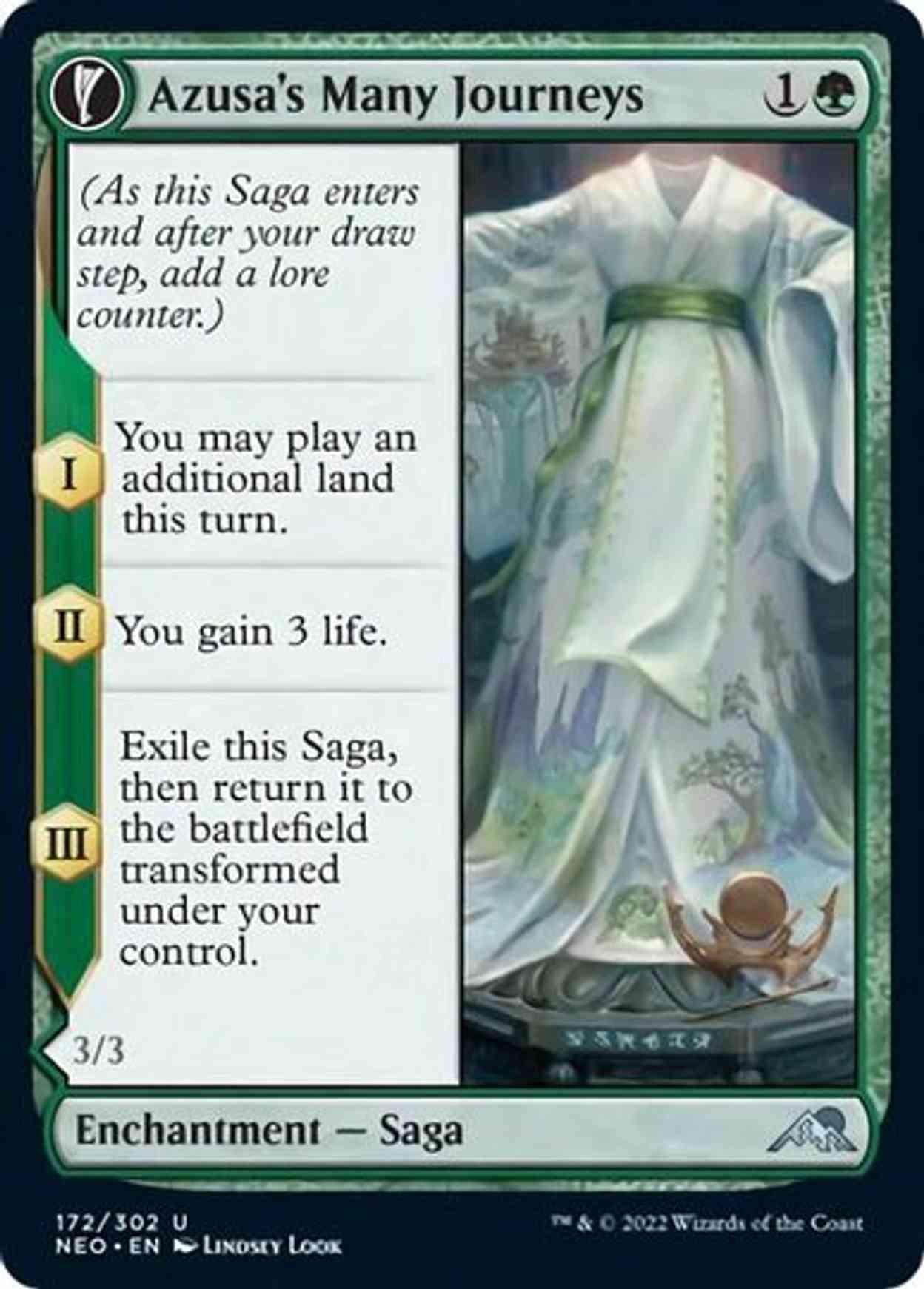 Azusa's Many Journeys magic card front