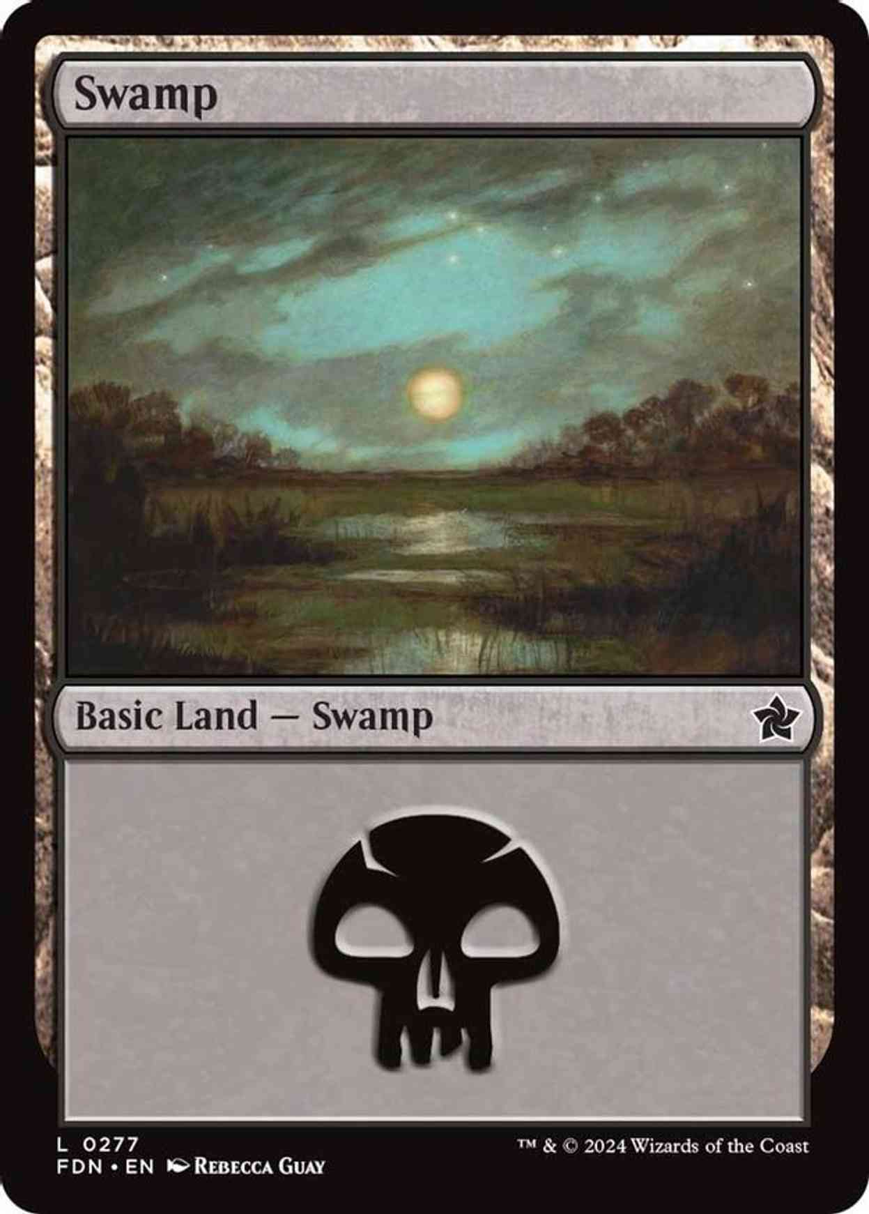 Swamp magic card front