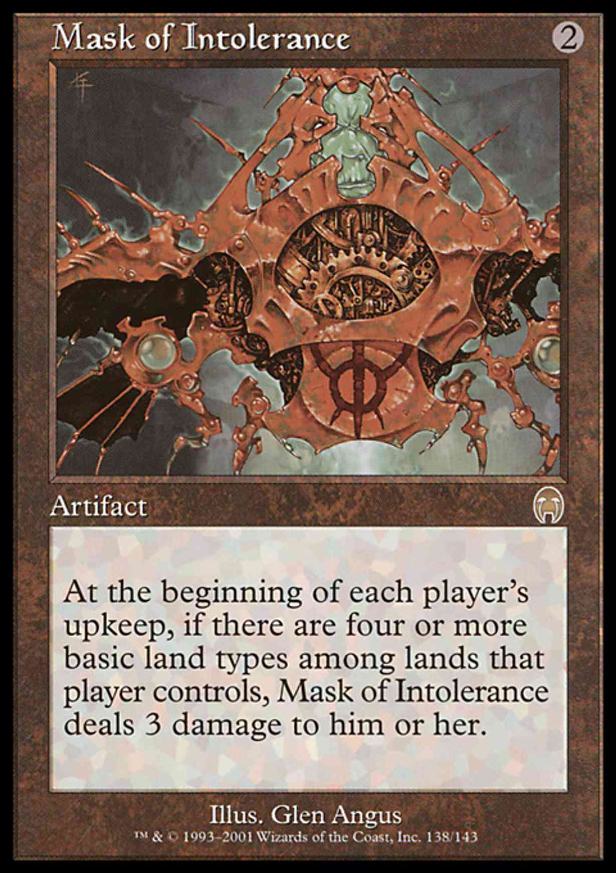 Mask of Intolerance magic card front