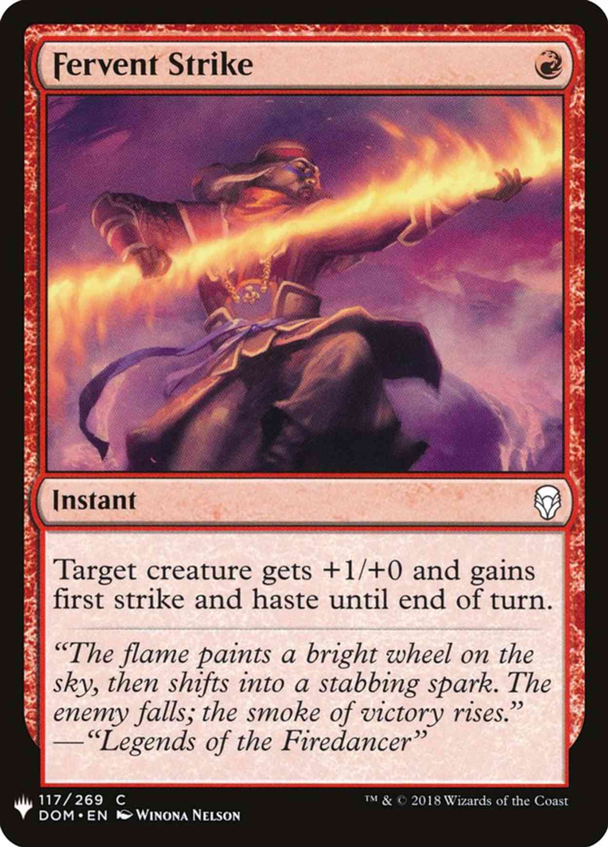 Fervent Strike magic card front