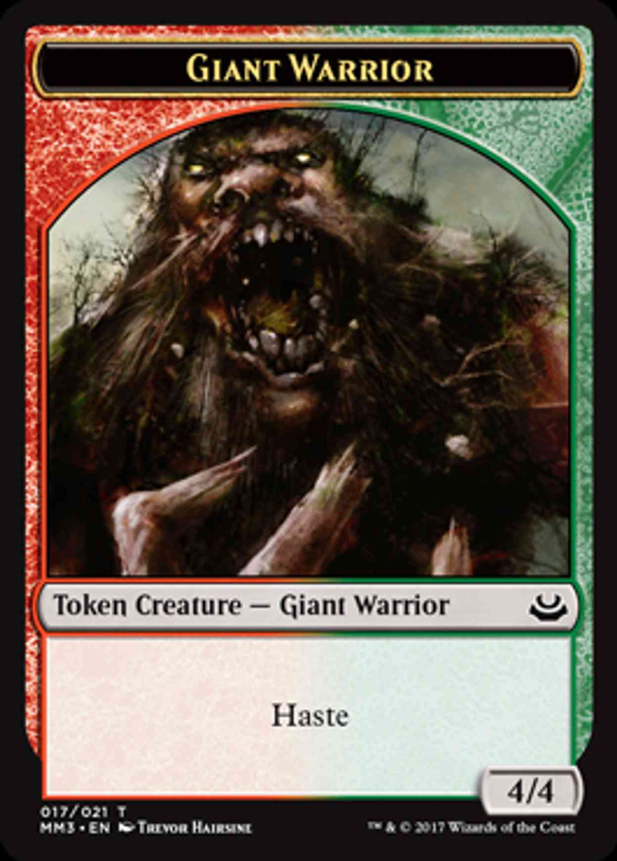 Giant Warrior Token magic card front