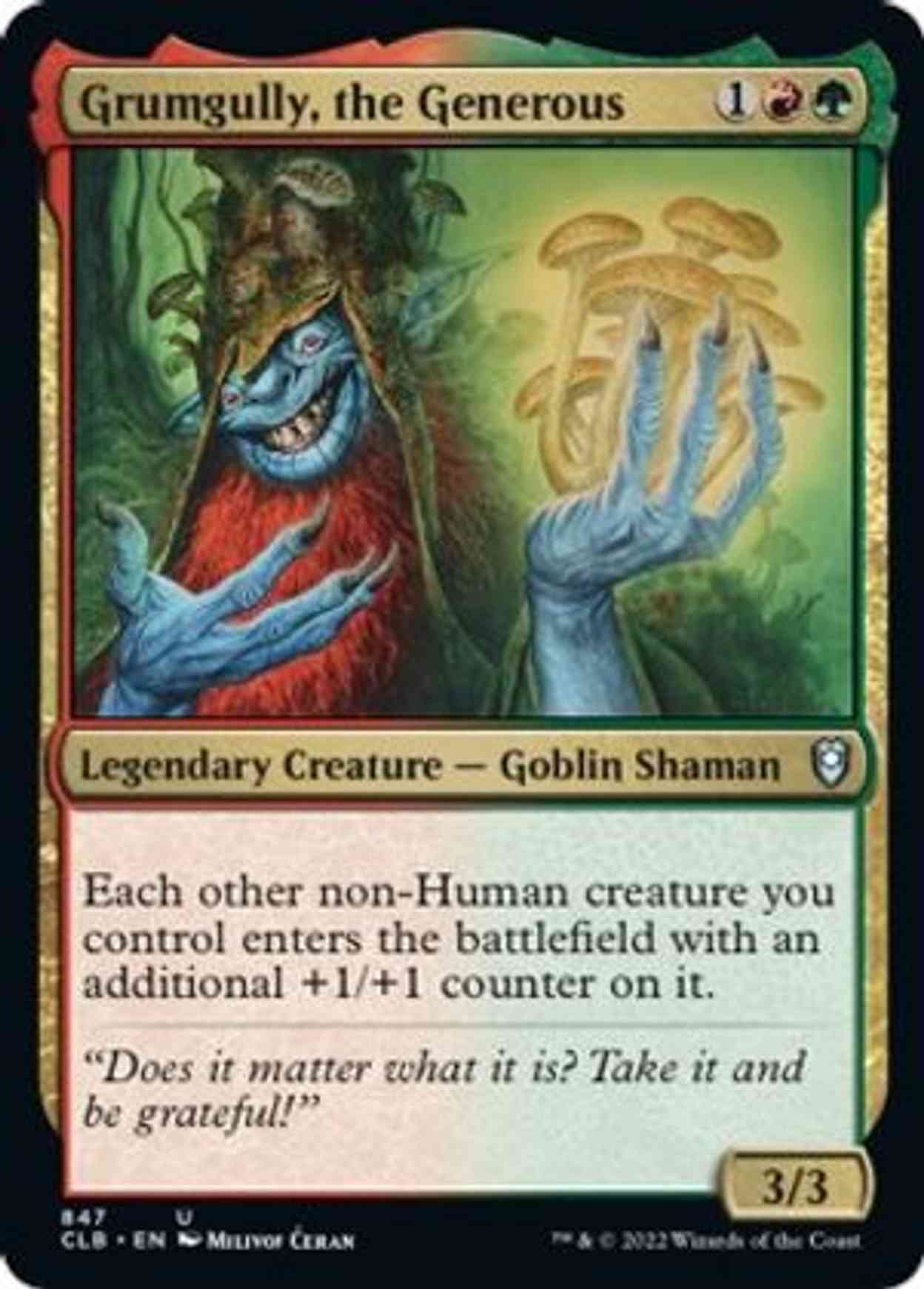 Grumgully, the Generous magic card front