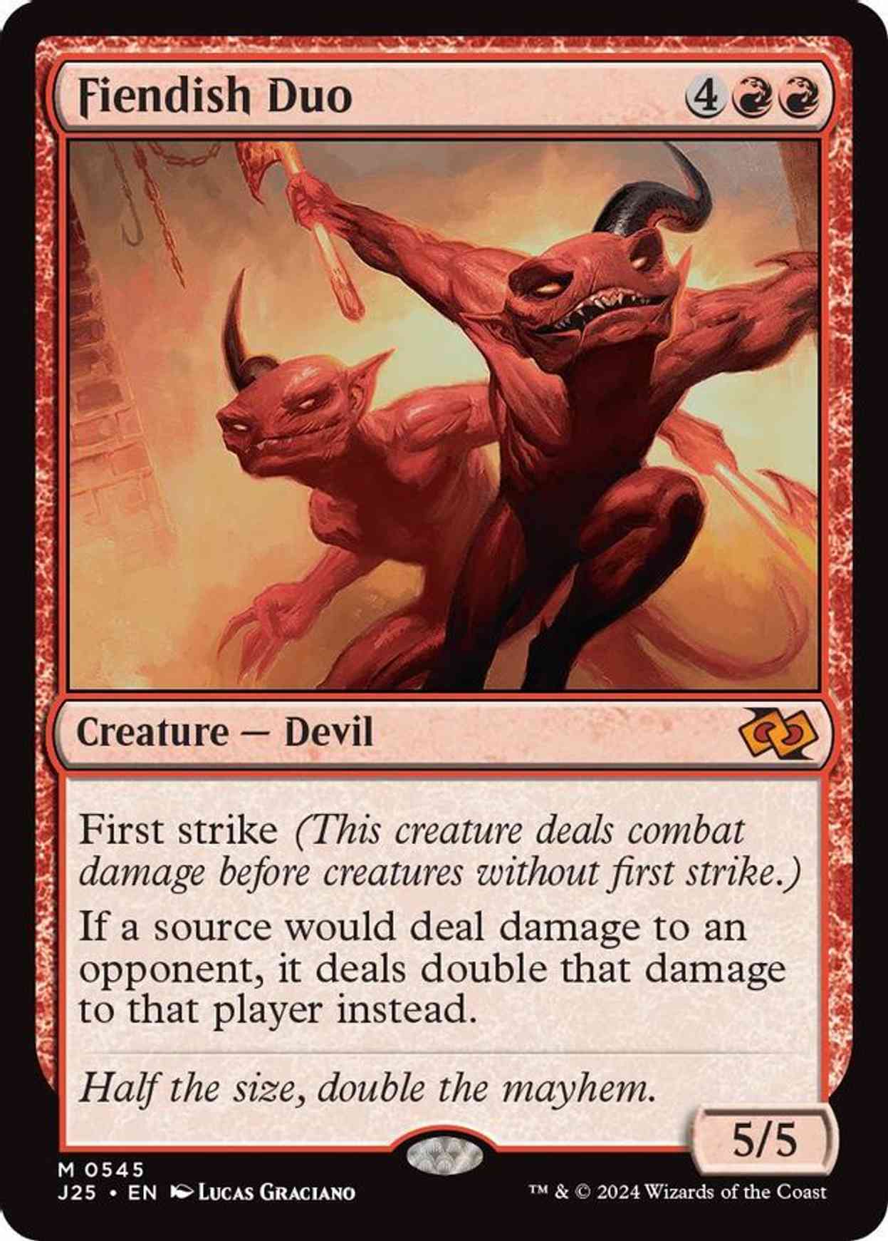 Fiendish Duo magic card front