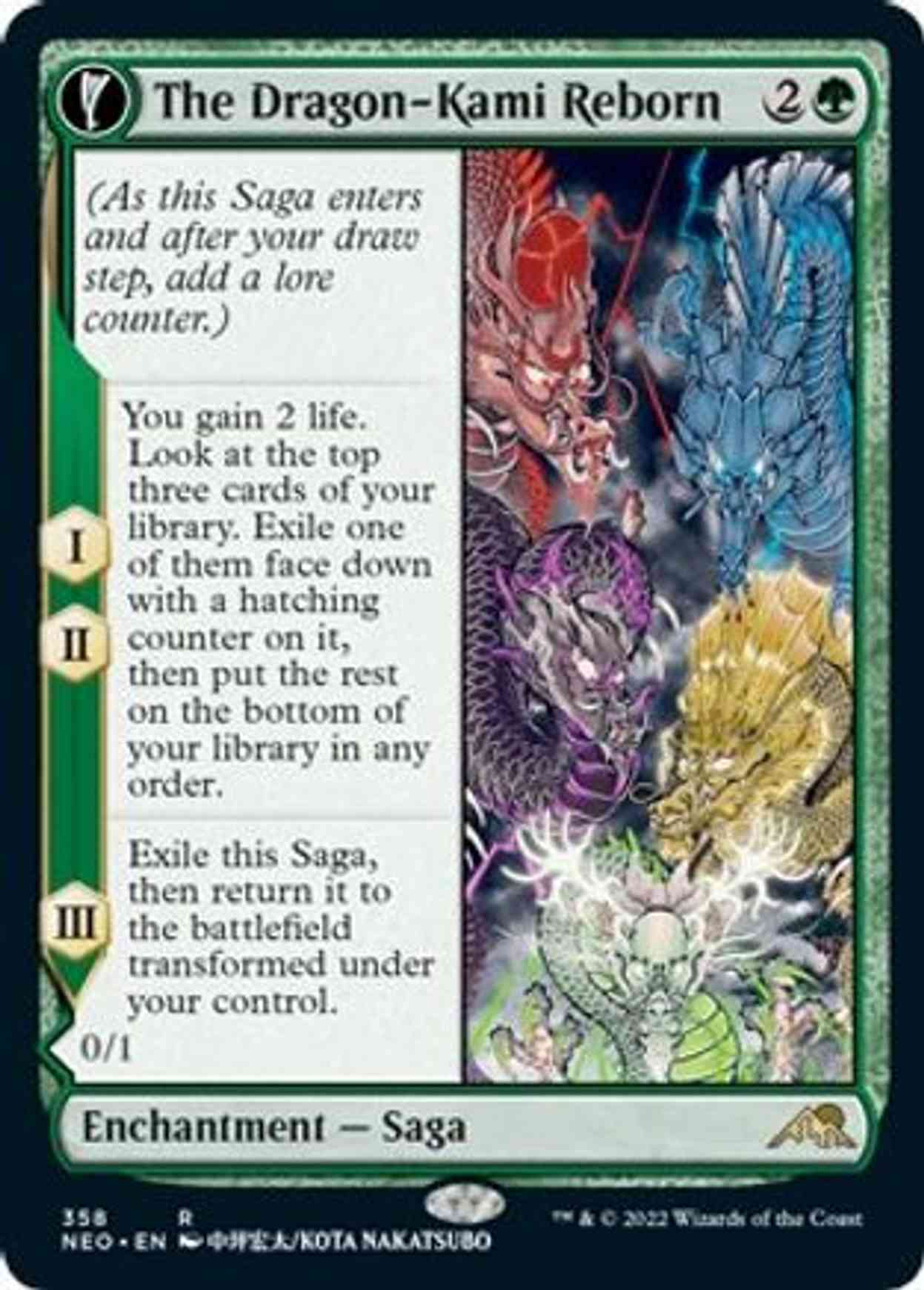 The Dragon-Kami Reborn (Showcase) magic card front
