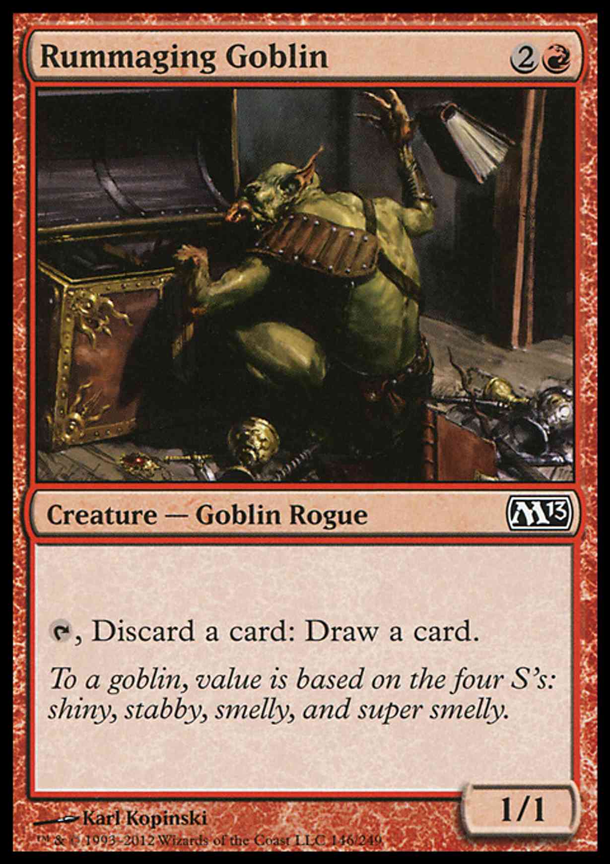 Rummaging Goblin magic card front