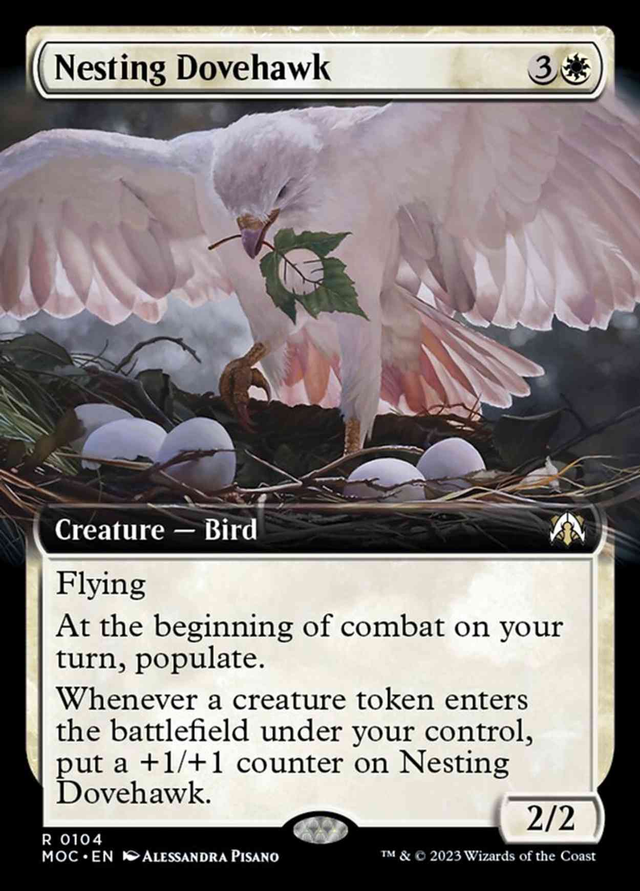 Nesting Dovehawk (Extended Art) magic card front