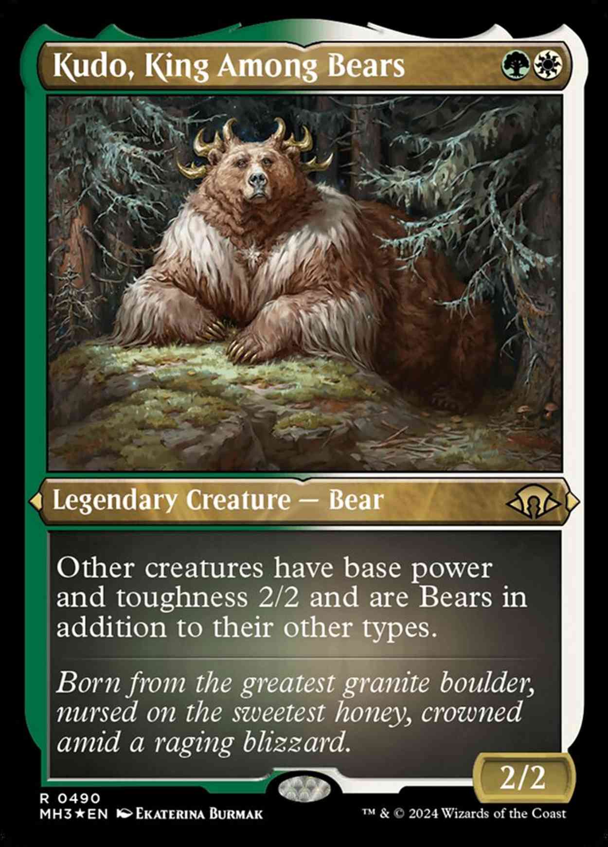 Kudo, King Among Bears (Foil Etched) magic card front