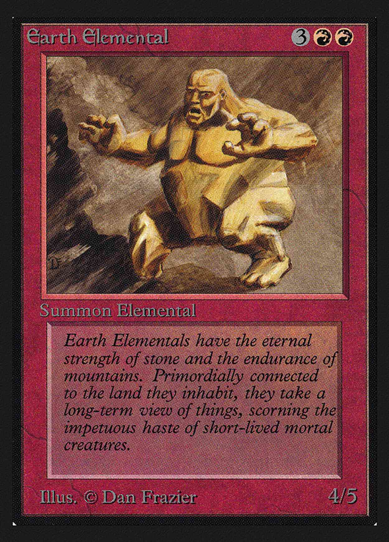 Earth Elemental (CE) magic card front