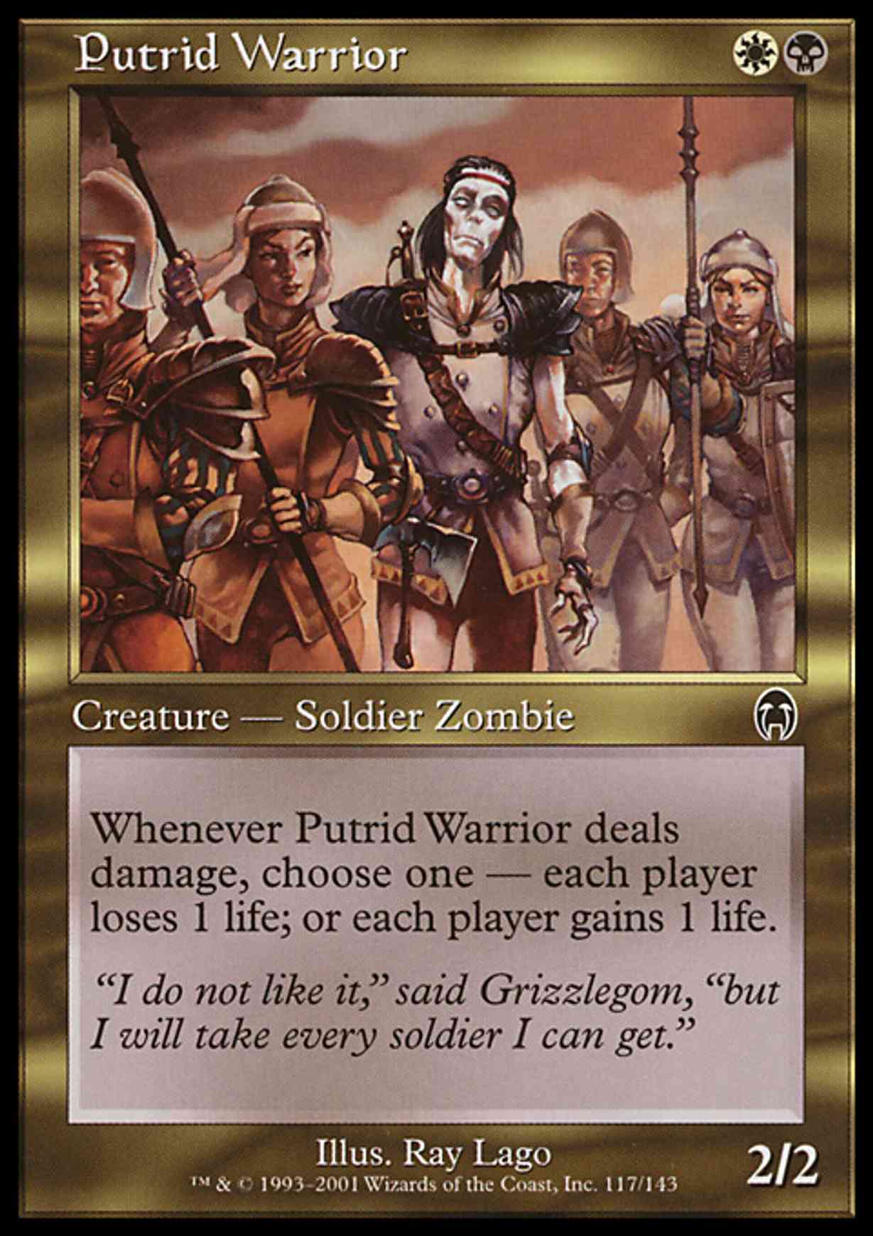 Putrid Warrior magic card front