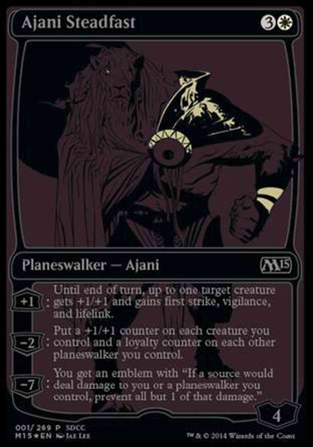 Ajani Steadfast (SDCC 2014 Exclusive) magic card front