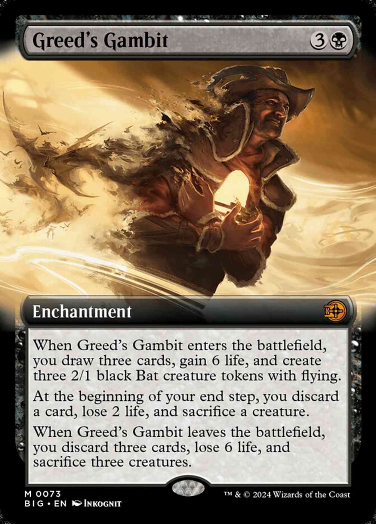 Greed's Gambit (Extended Art) magic card front