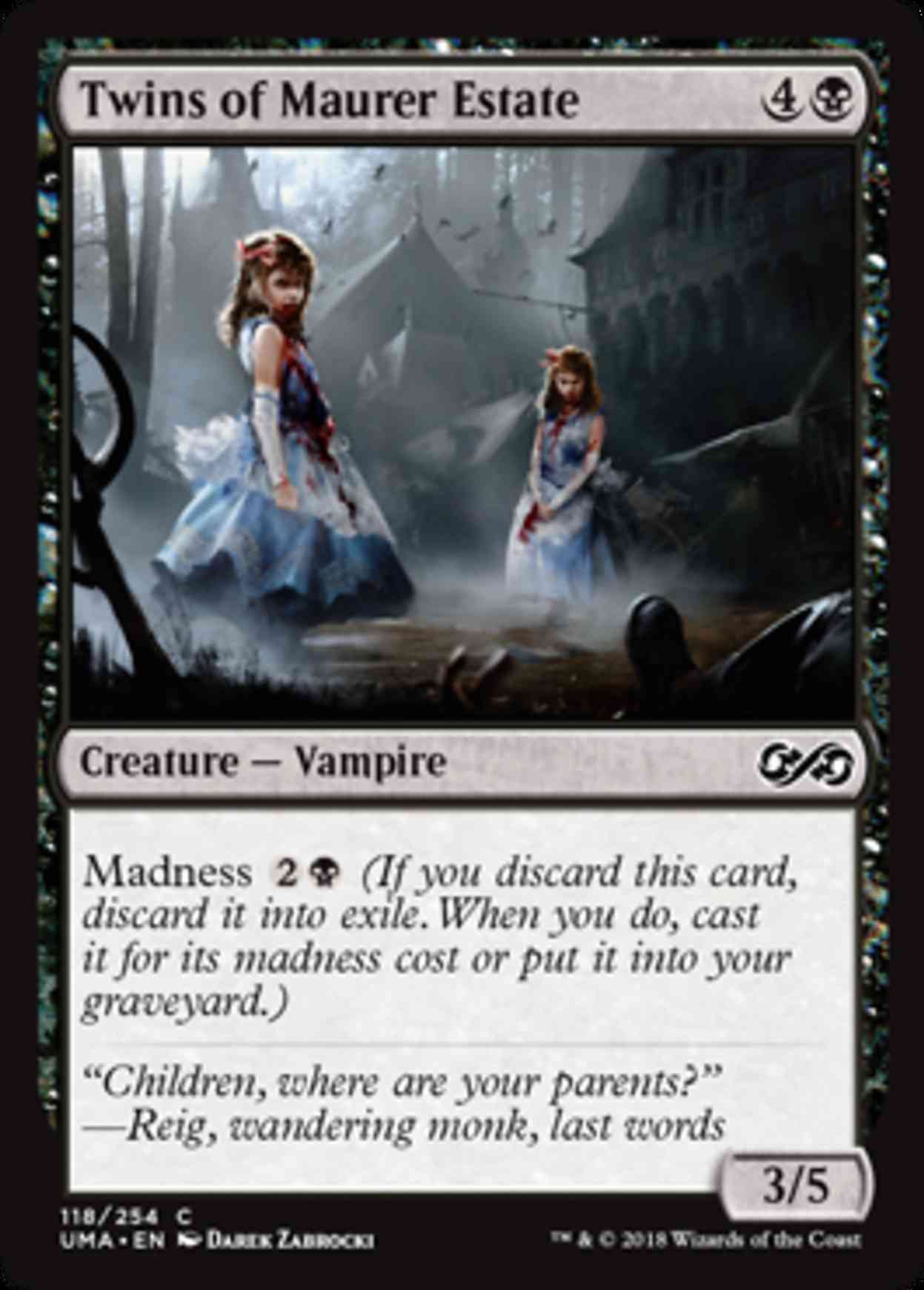Twins of Maurer Estate magic card front