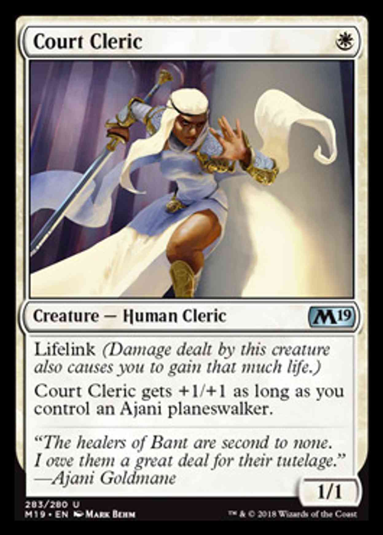 Court Cleric magic card front