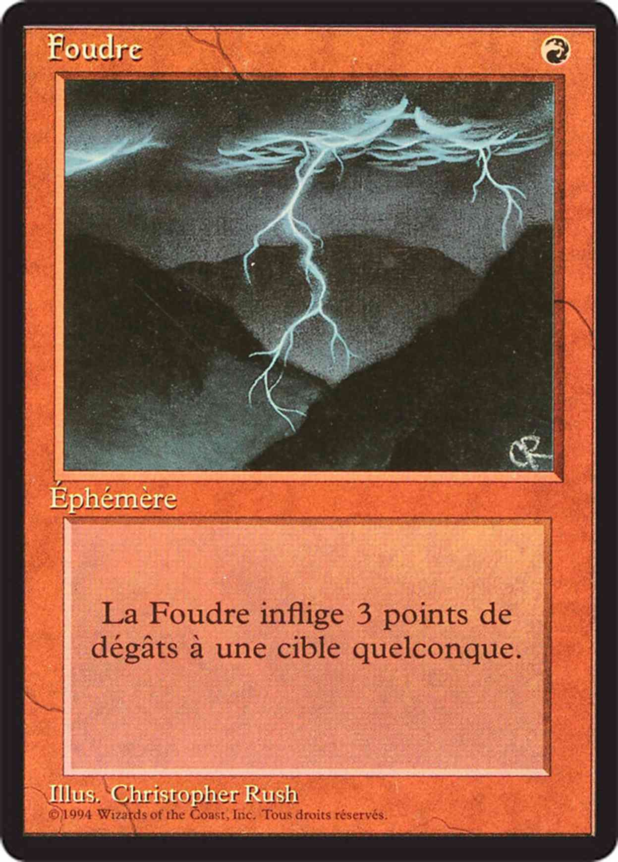 Lightning Bolt magic card front