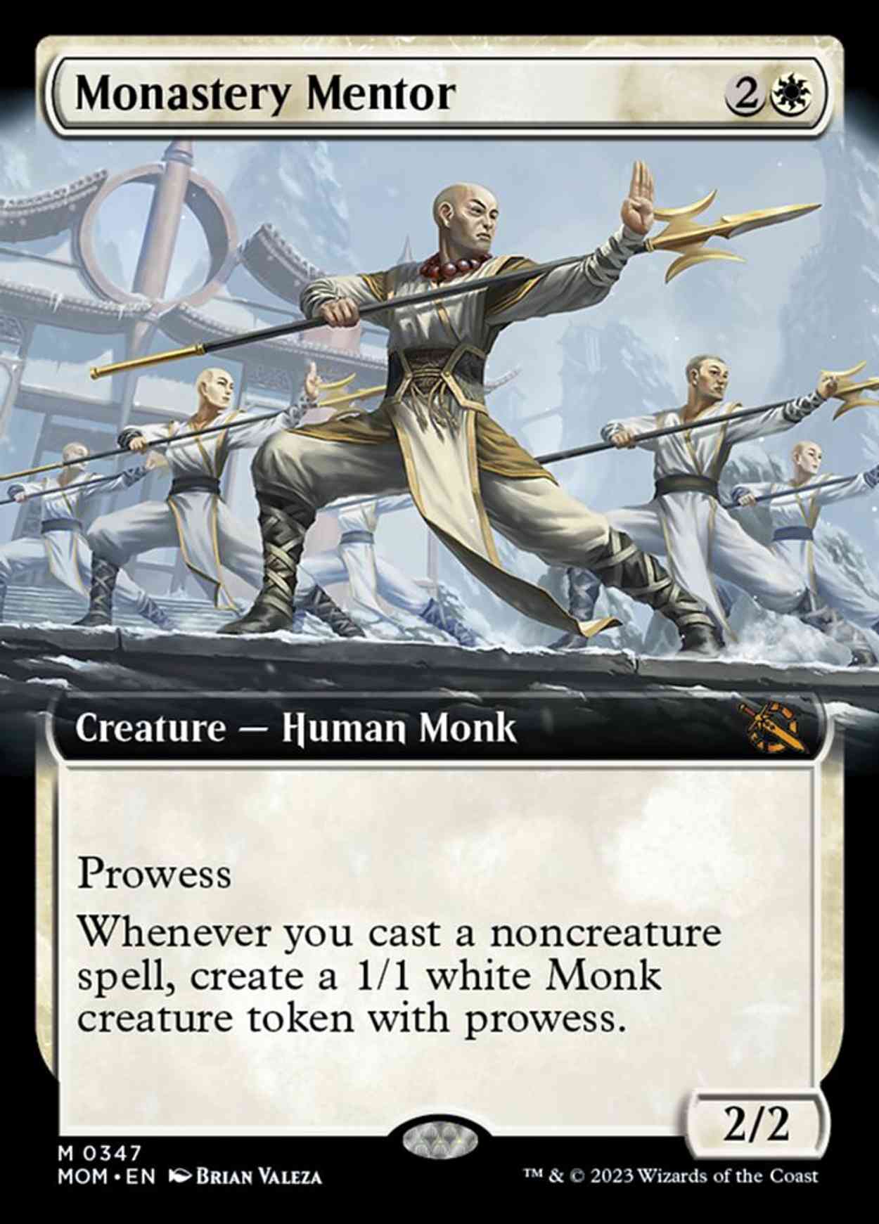 Monastery Mentor (Extended Art) magic card front