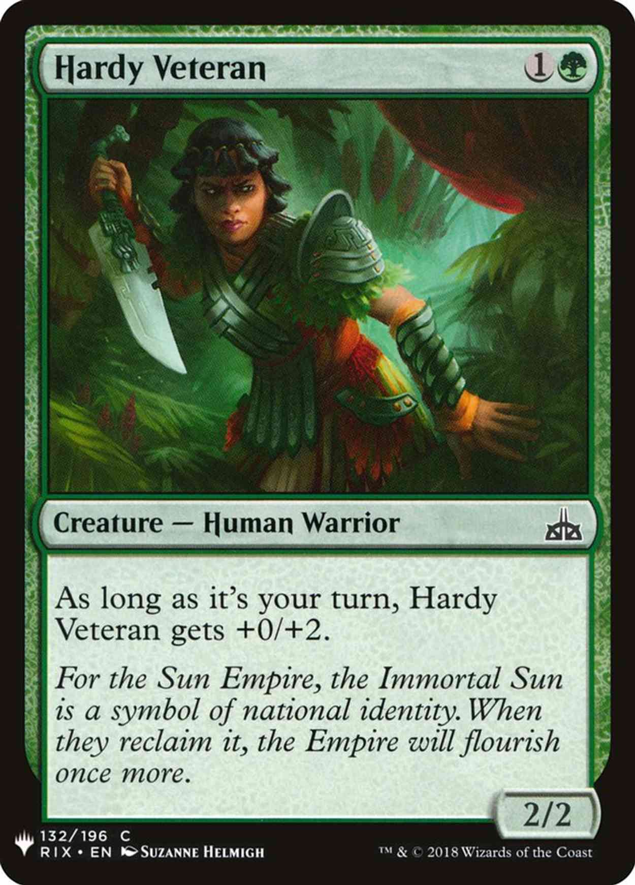 Hardy Veteran magic card front