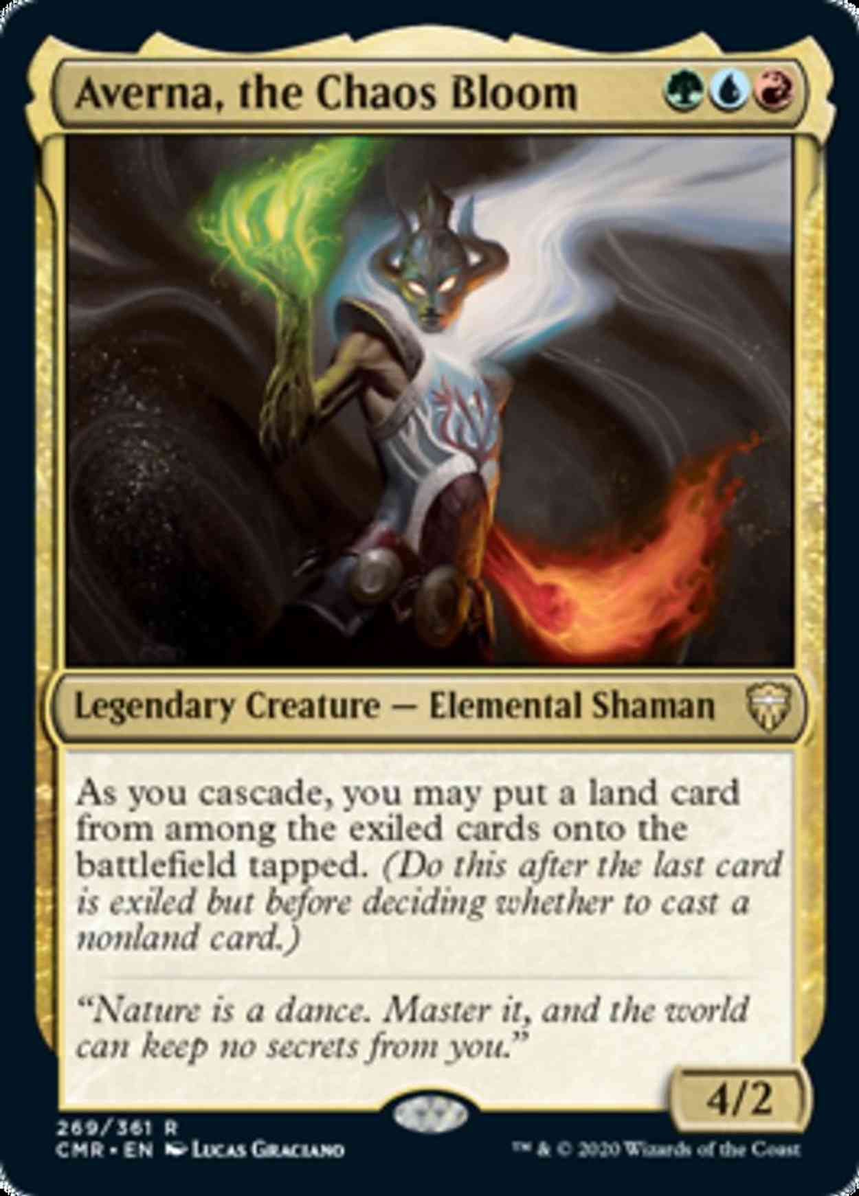Averna, the Chaos Bloom magic card front