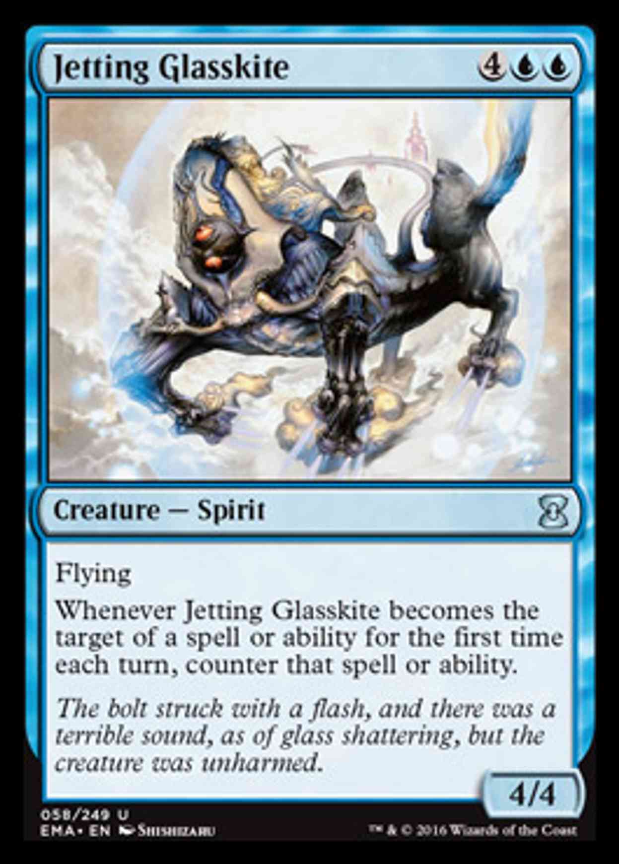 Jetting Glasskite magic card front