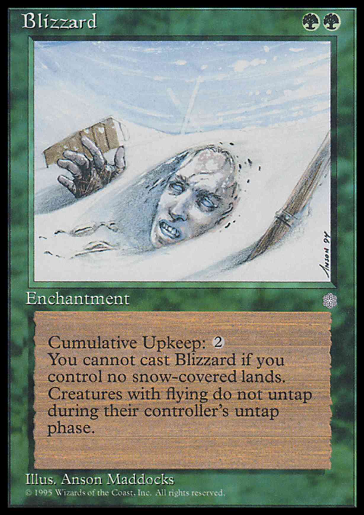 Blizzard magic card front