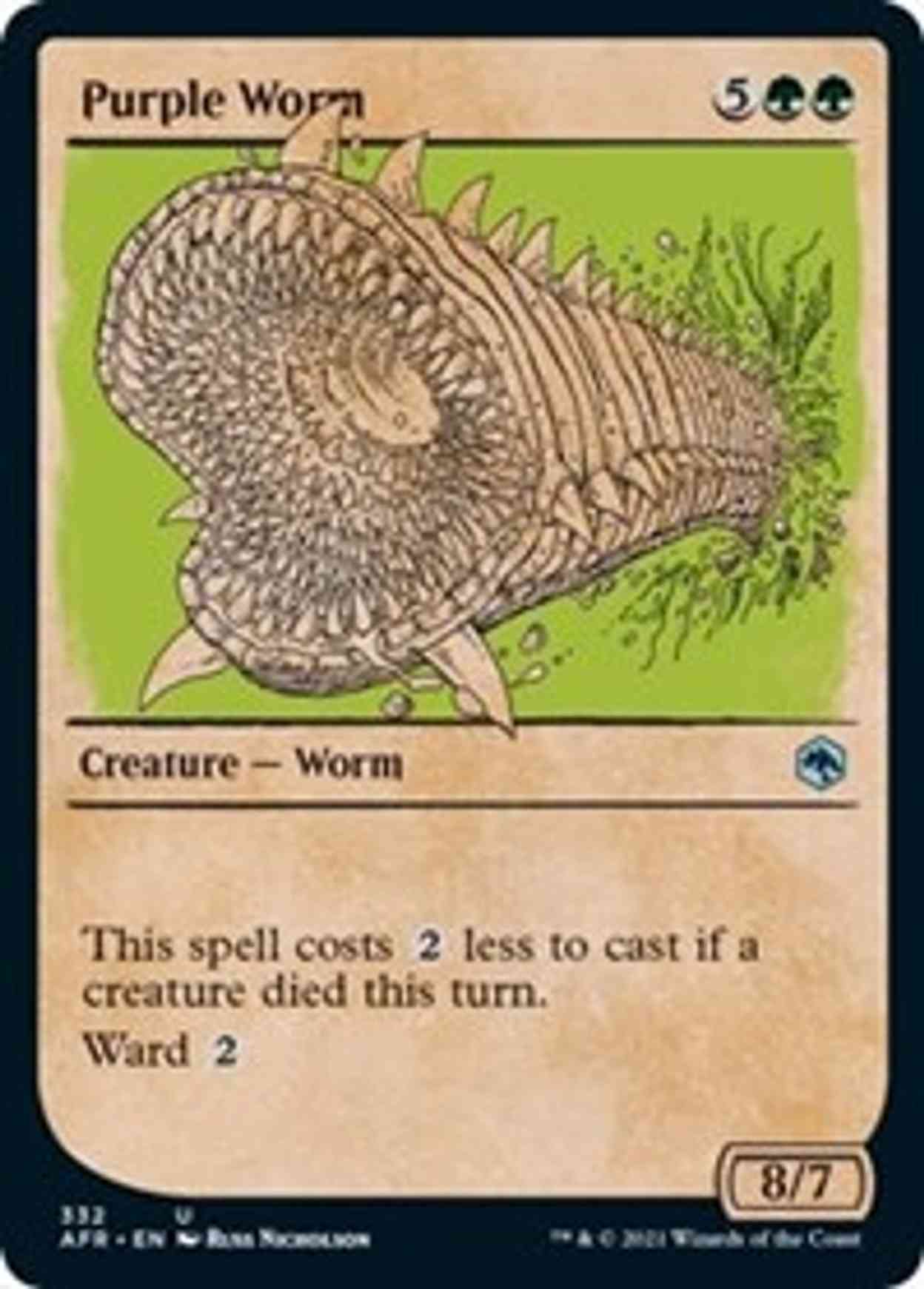 Purple Worm (Showcase) magic card front