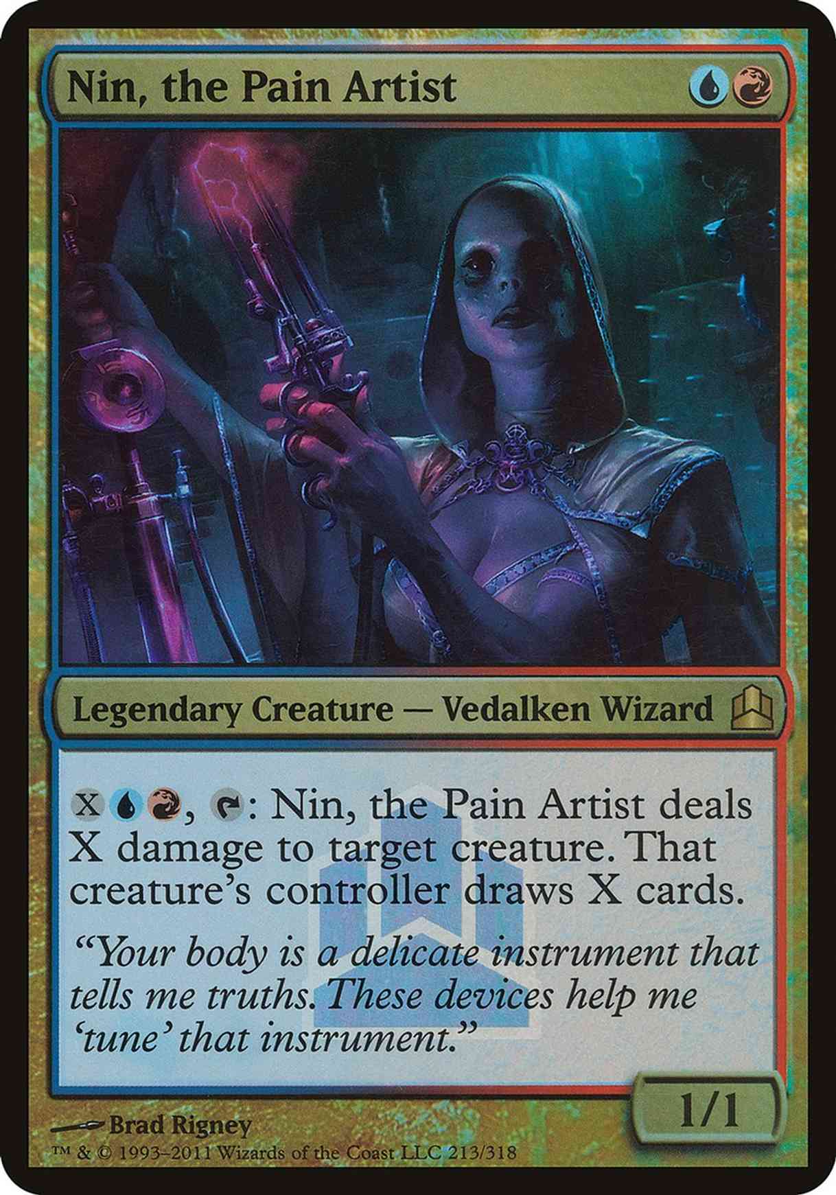 Nin, the Pain Artist (Commander Launch Promo) magic card front