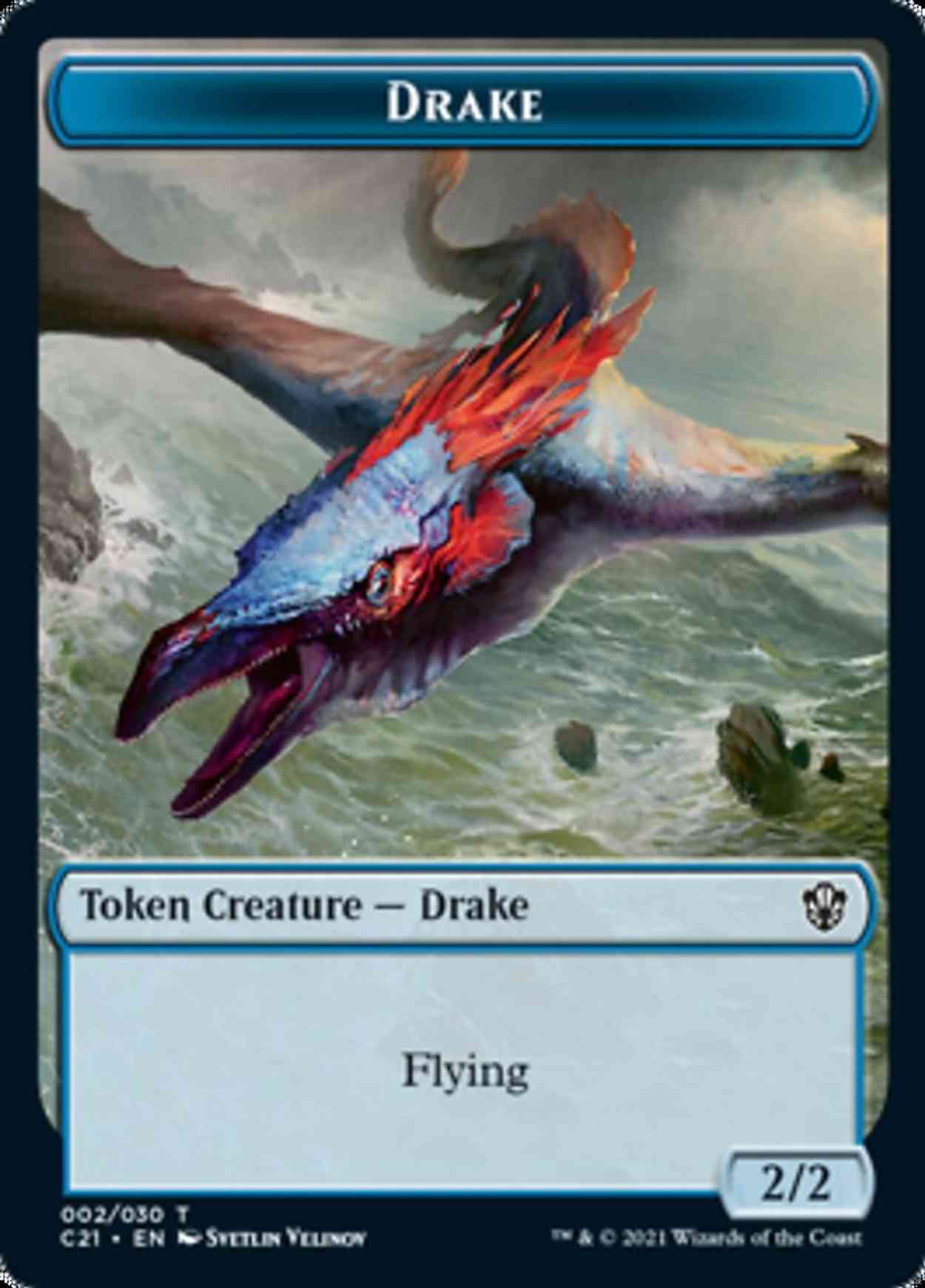 Drake // Elemental Double-sided Token magic card front