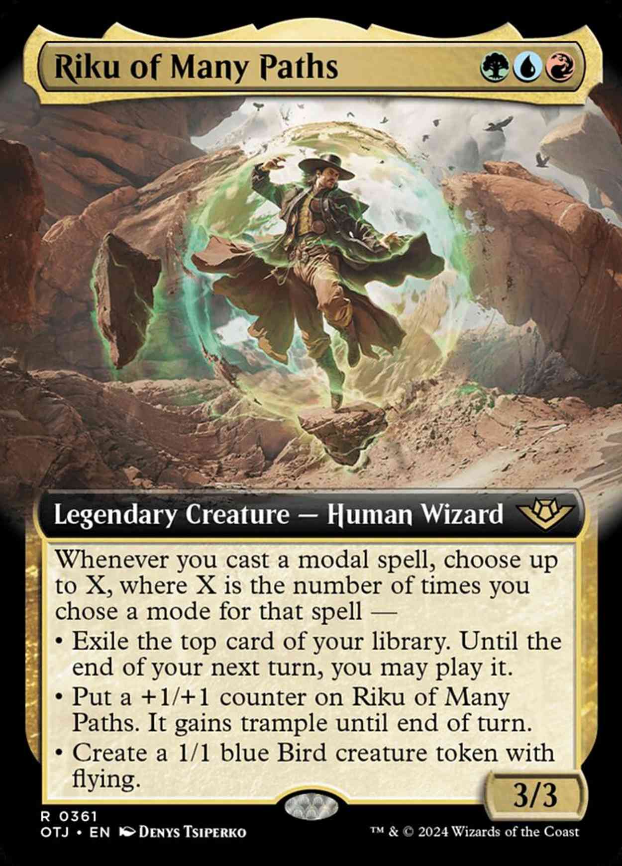 Riku of Many Paths (Extended Art) magic card front