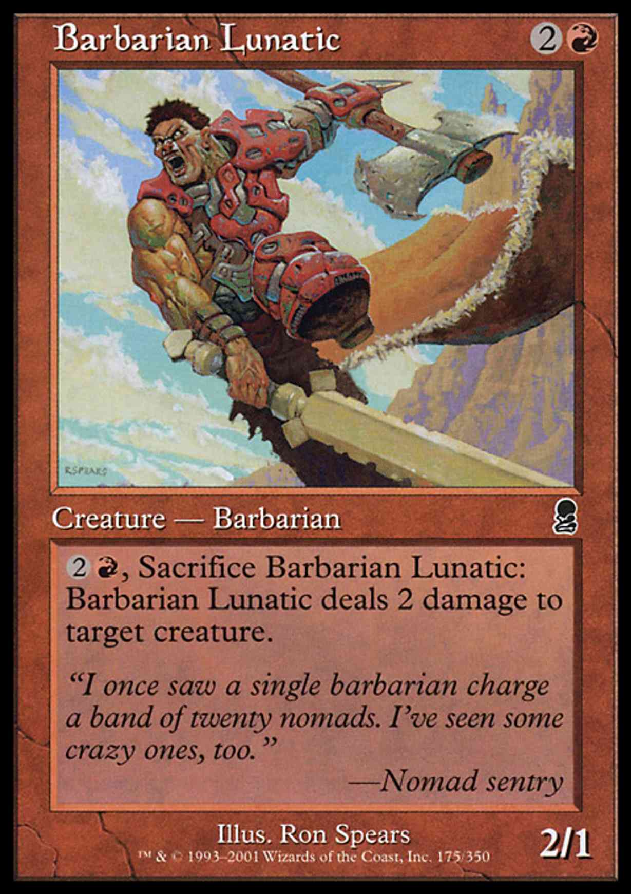 Barbarian Lunatic magic card front