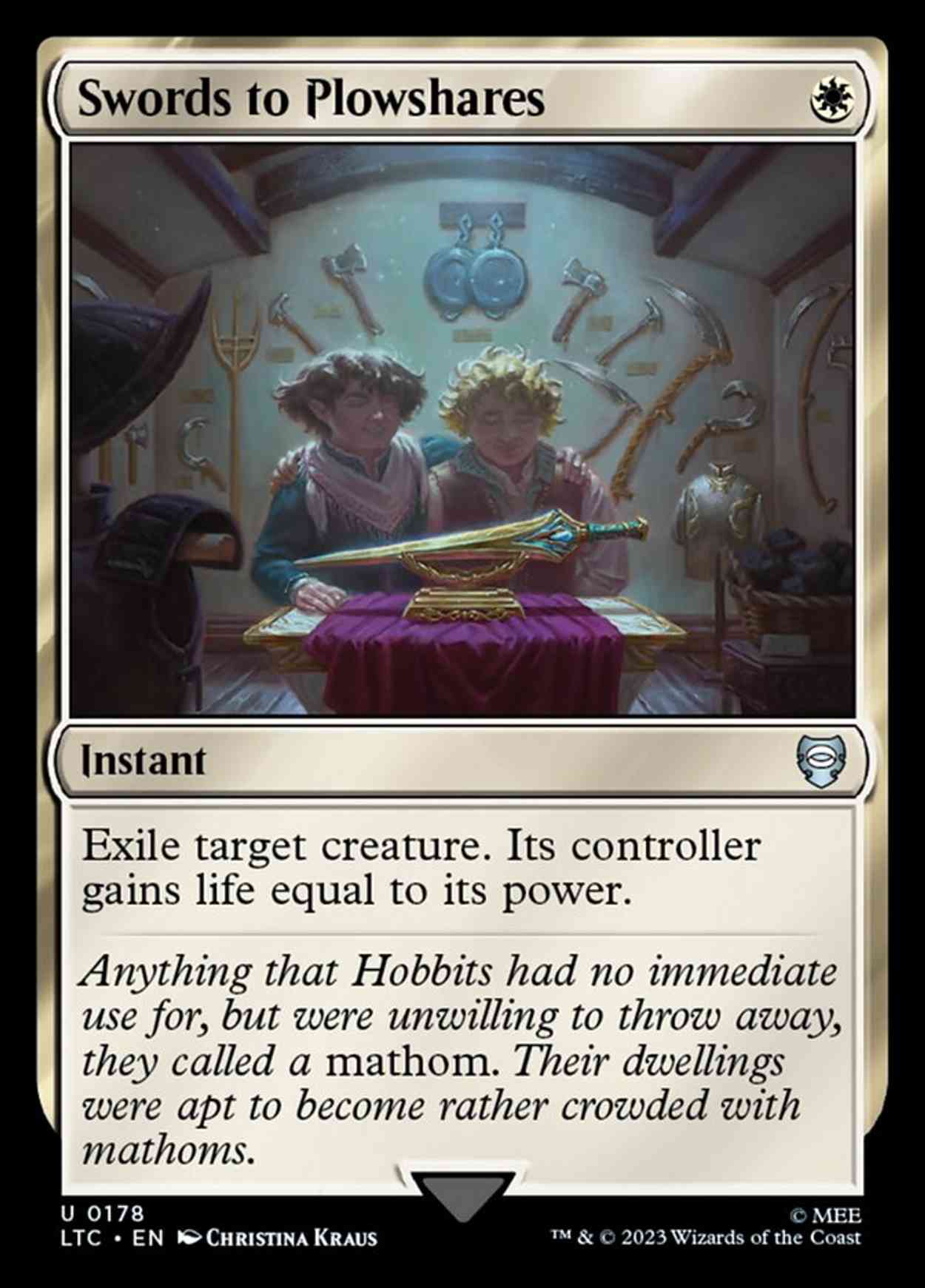 Swords to Plowshares magic card front