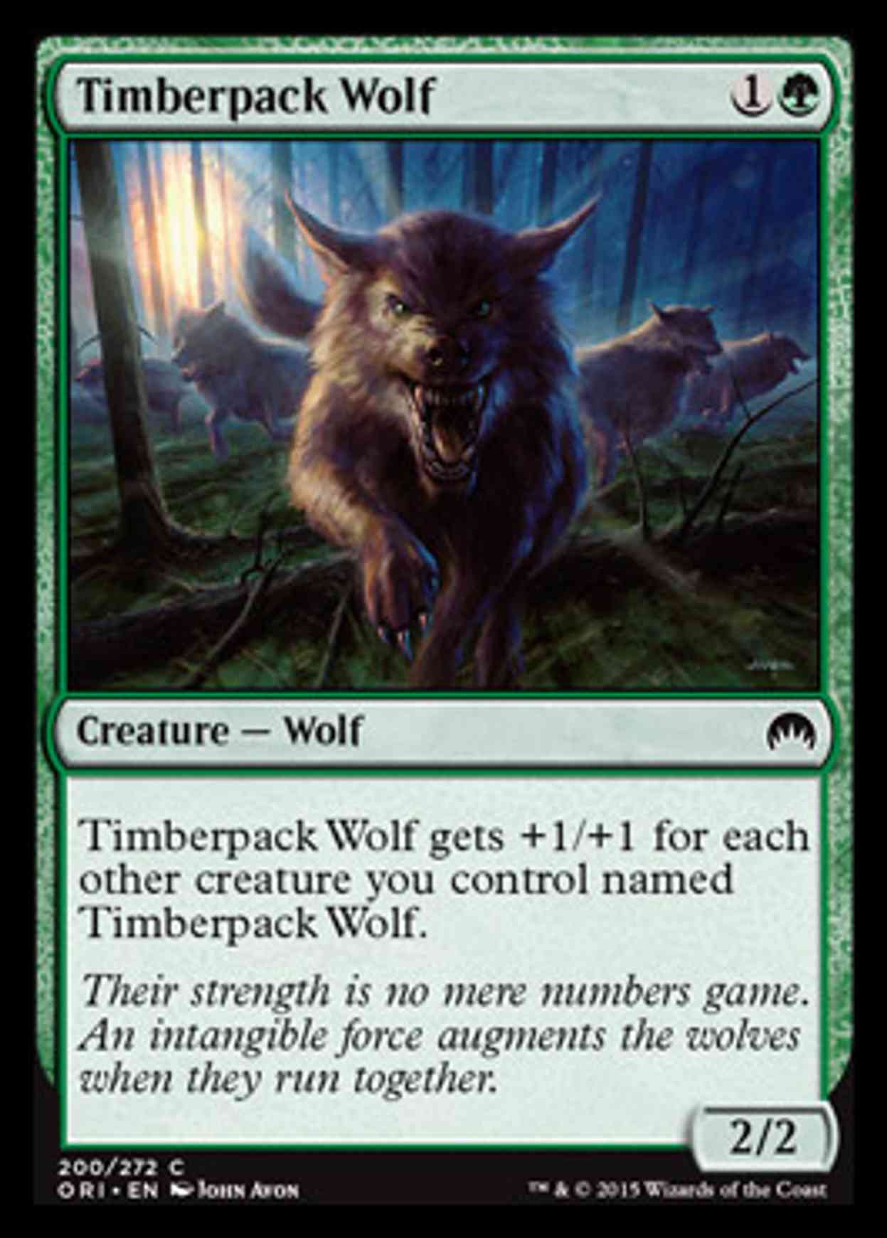 Timberpack Wolf magic card front