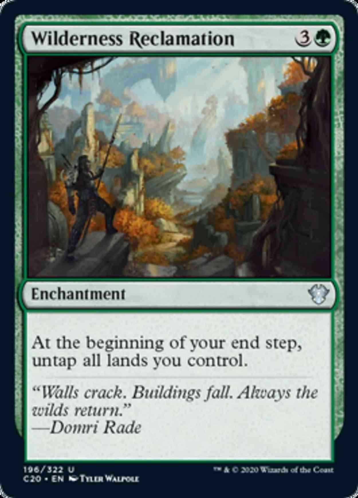Wilderness Reclamation magic card front