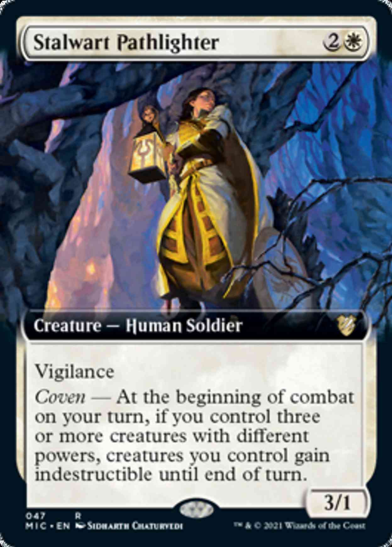 Stalwart Pathlighter (Extended Art) magic card front