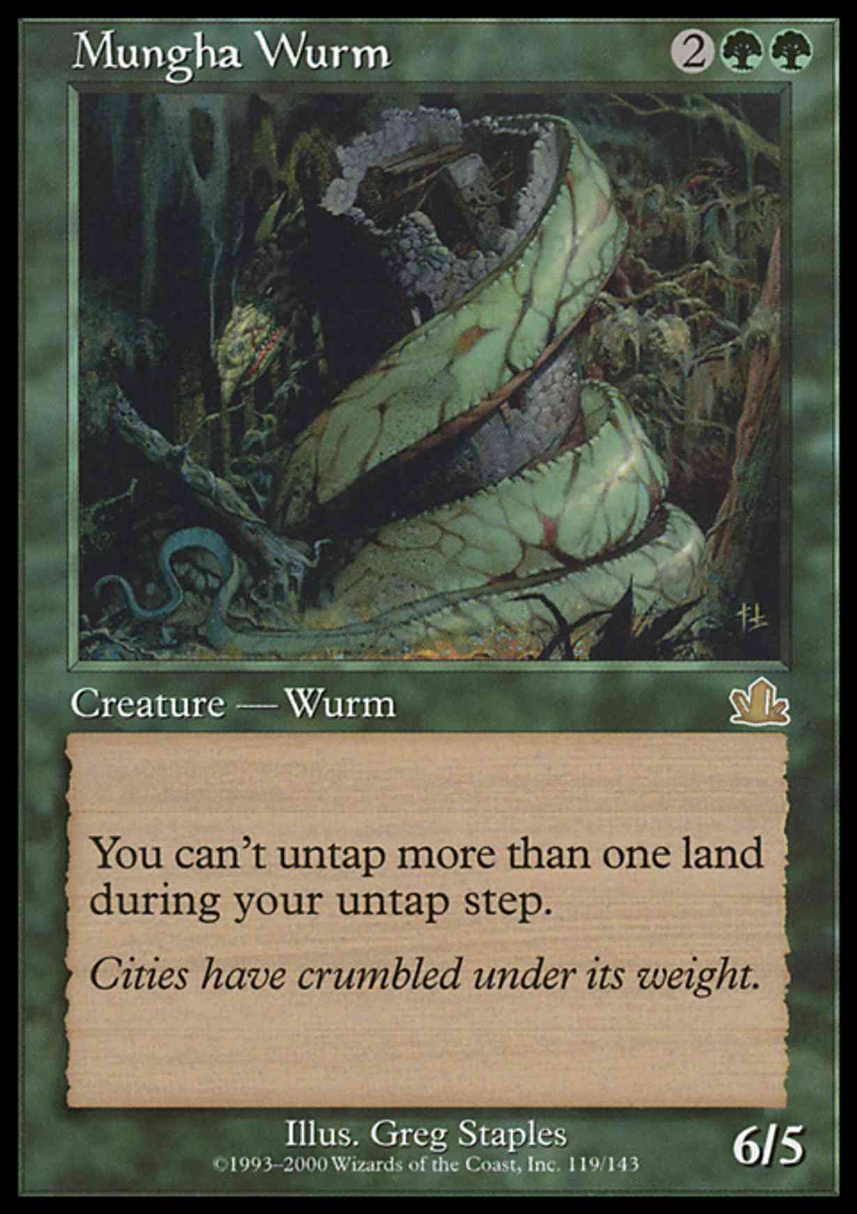 Mungha Wurm magic card front
