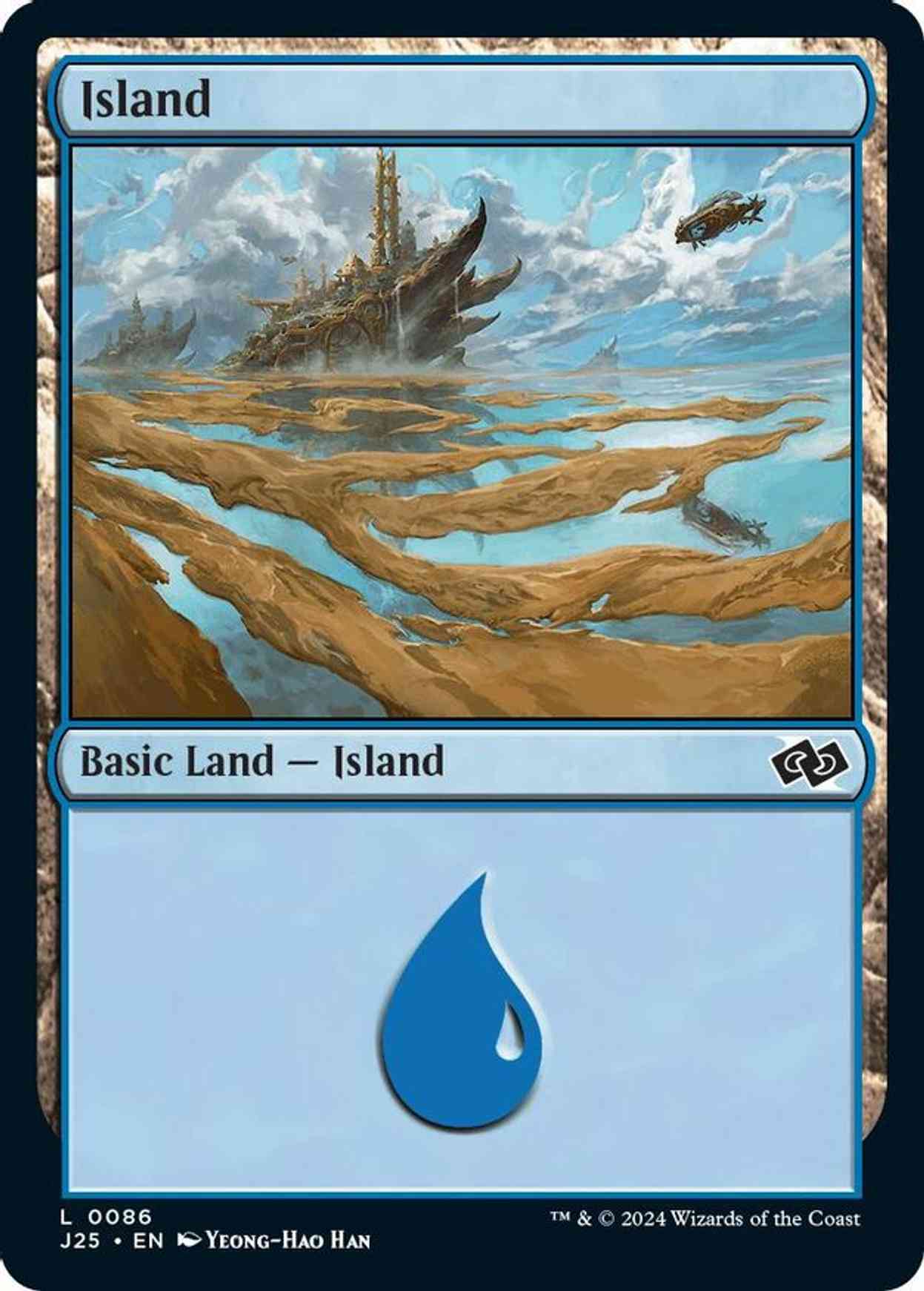 Island (0086) magic card front