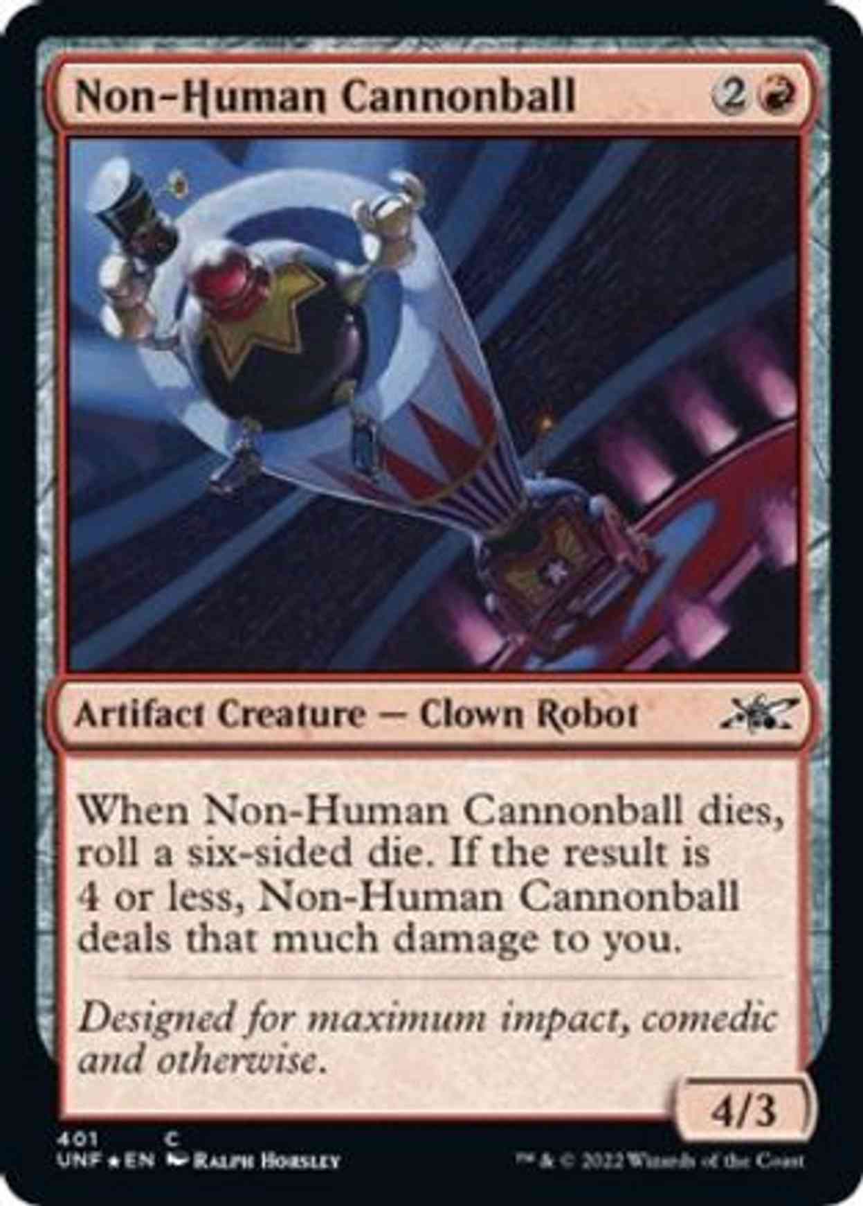 Non-Human Cannonball (Galaxy Foil) magic card front