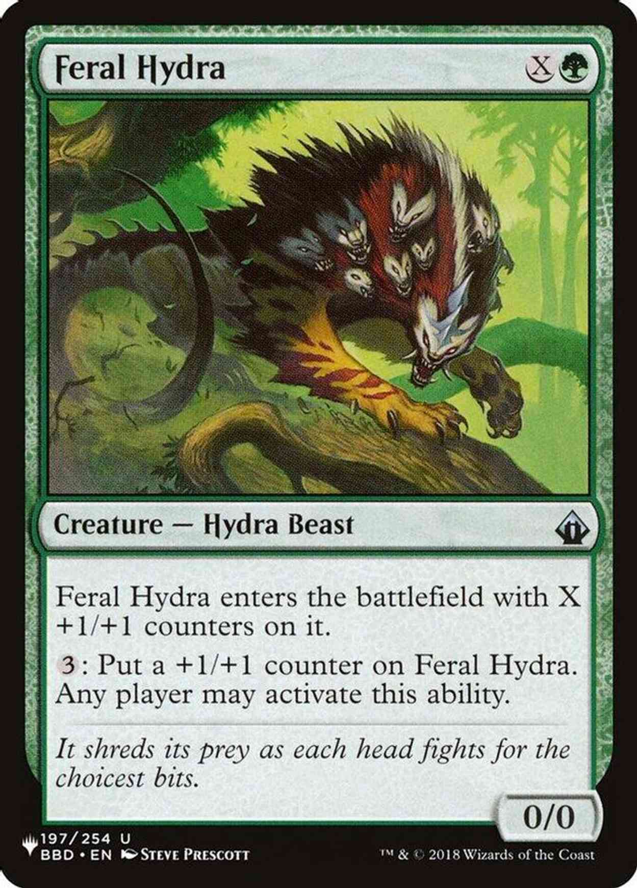 Feral Hydra magic card front