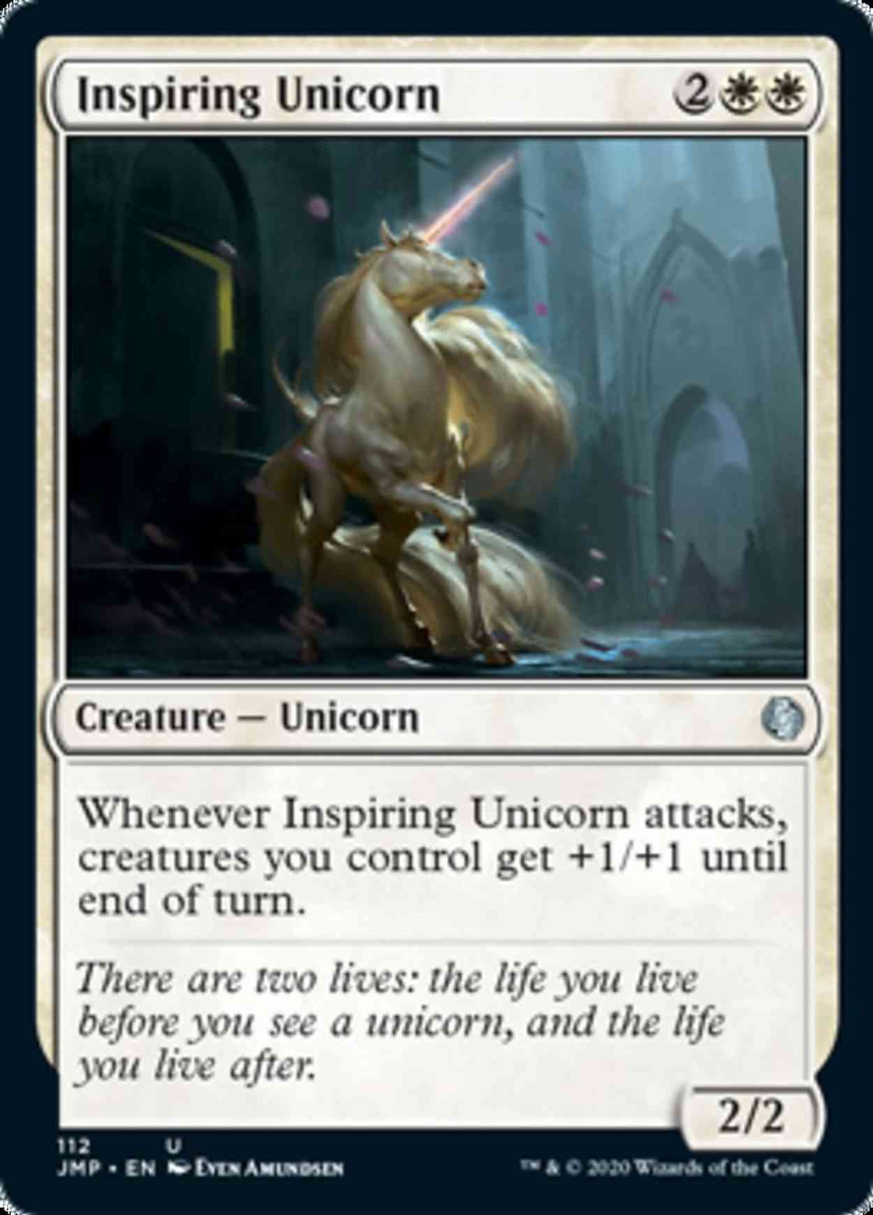 Inspiring Unicorn magic card front