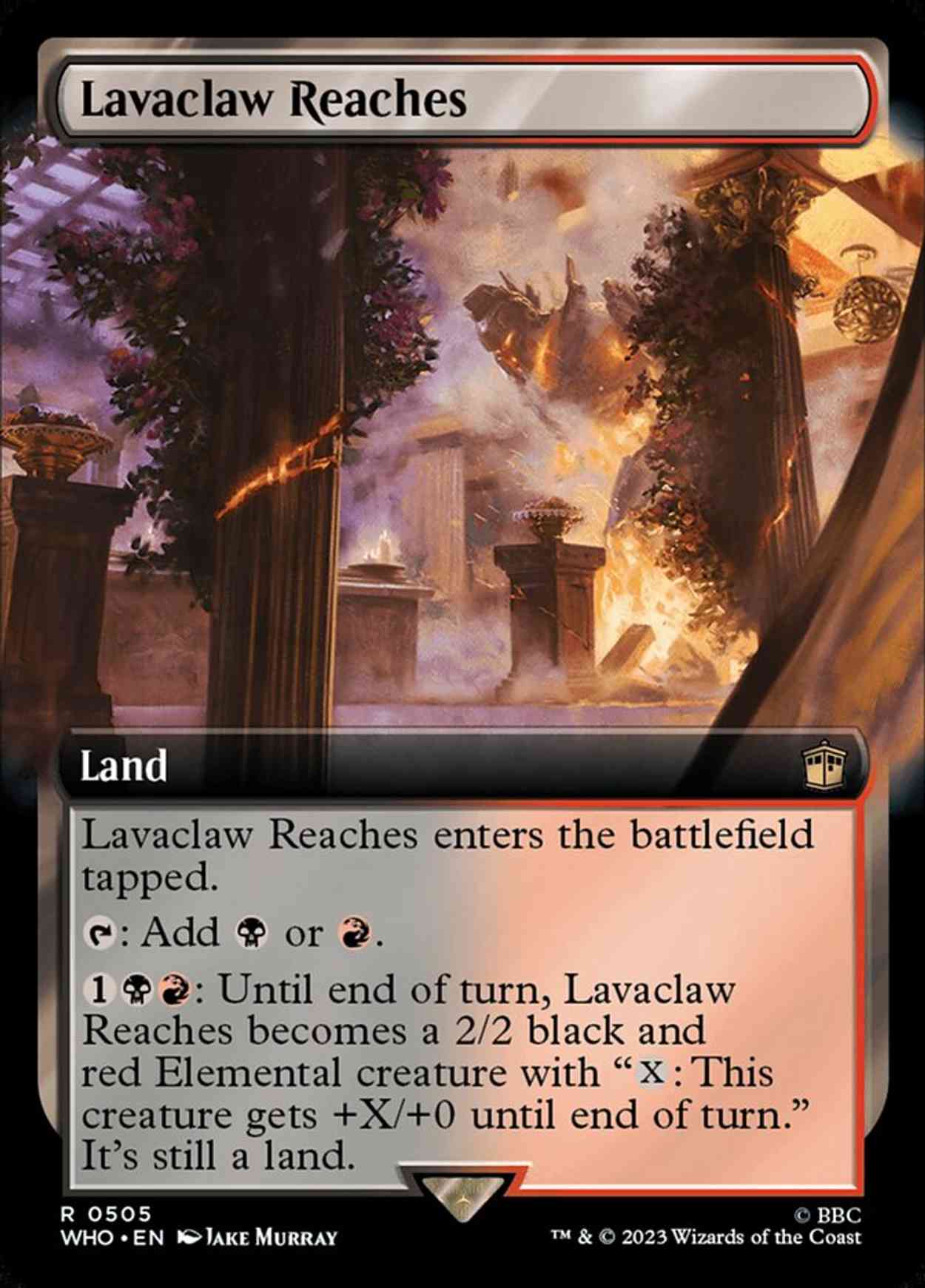 Lavaclaw Reaches (Extended Art) magic card front