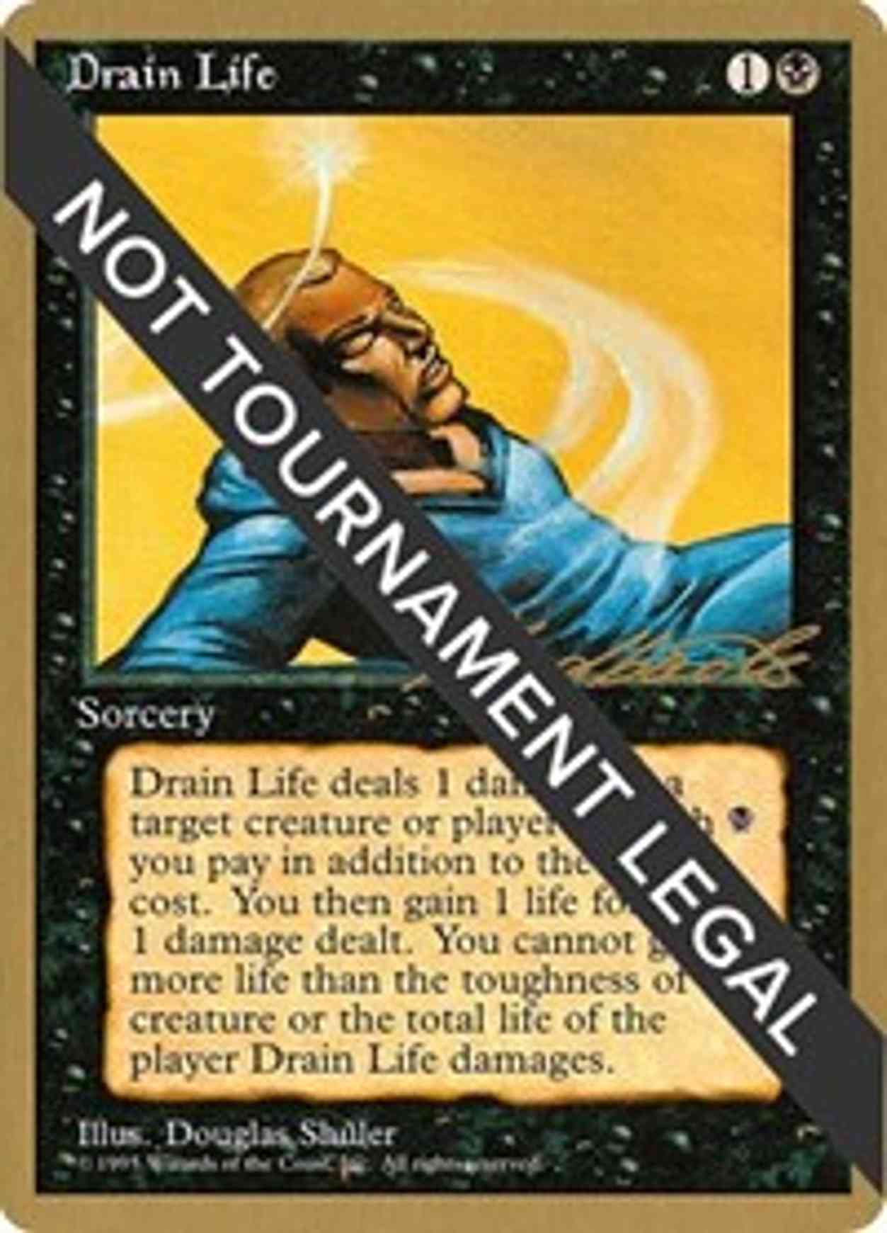 Drain Life - 1996 Leon Lindback (4ED) magic card front