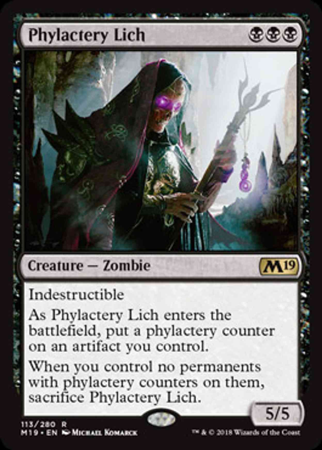 Phylactery Lich magic card front