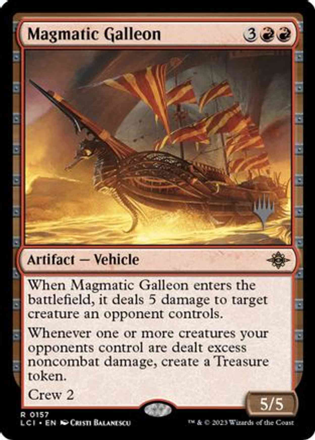 Magmatic Galleon magic card front