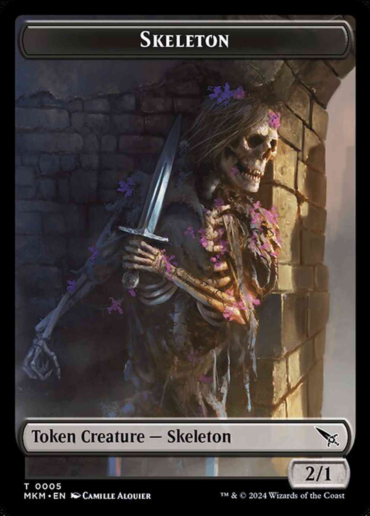 Skeleton Token magic card front
