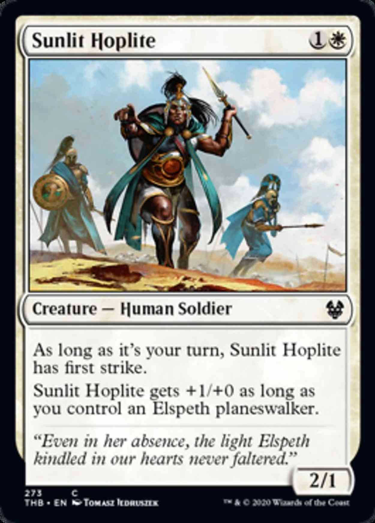 Sunlit Hoplite magic card front