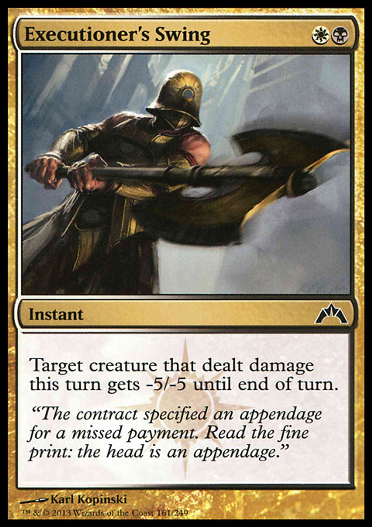 Executioner's Swing magic card front