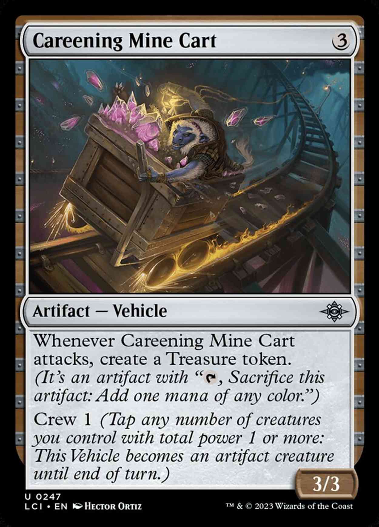 Careening Mine Cart magic card front