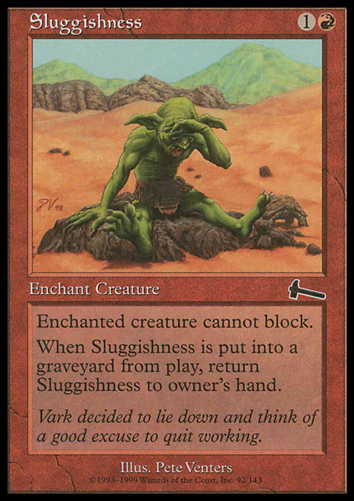 Sluggishness magic card front