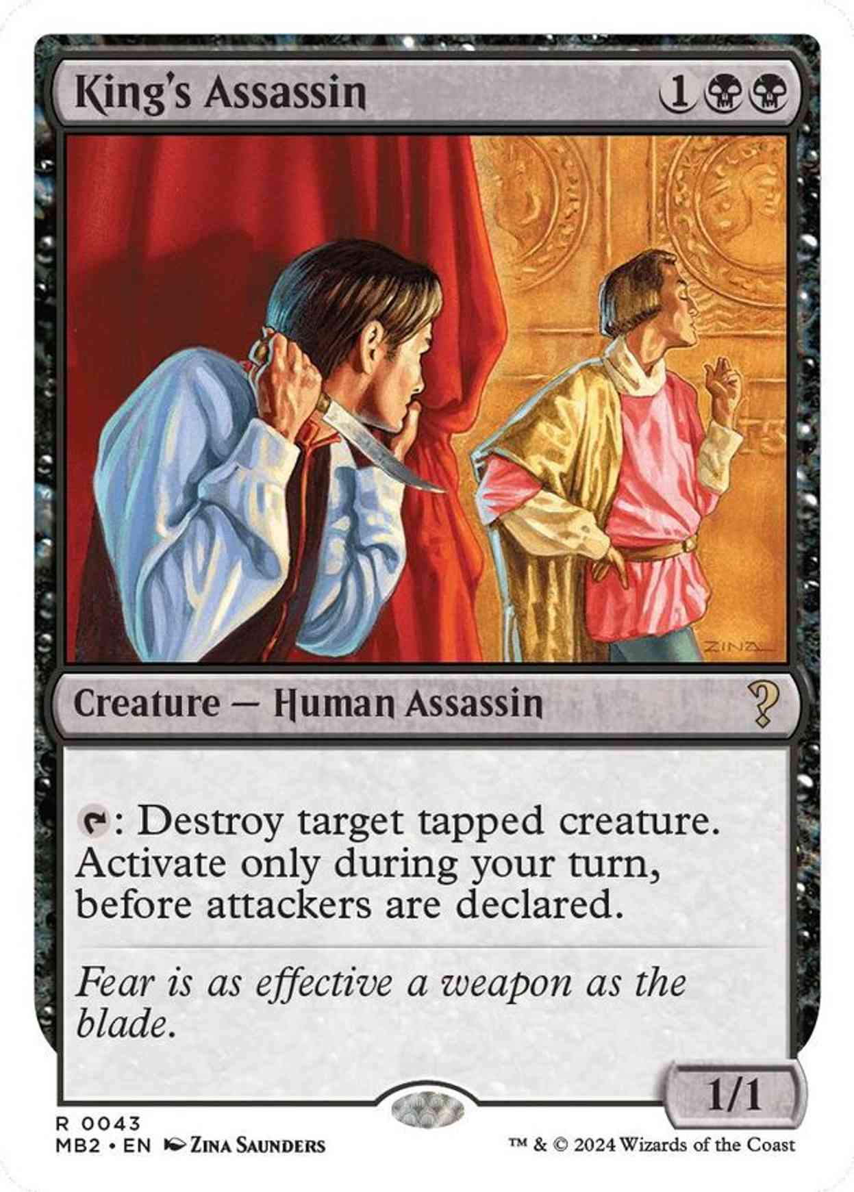 King's Assassin (White Border) magic card front