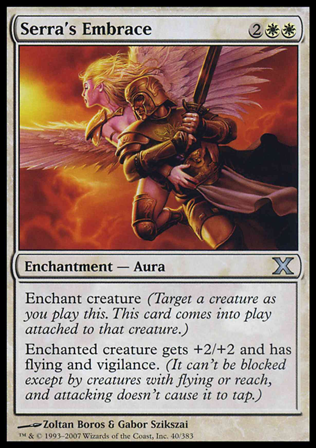 Serra's Embrace magic card front