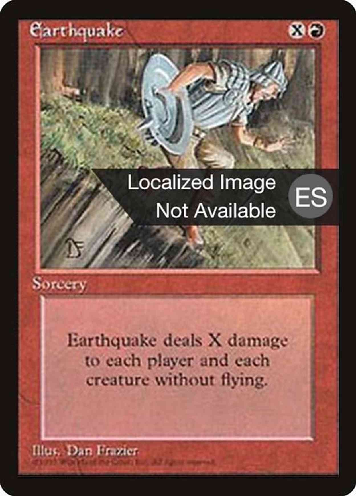 Earthquake magic card front