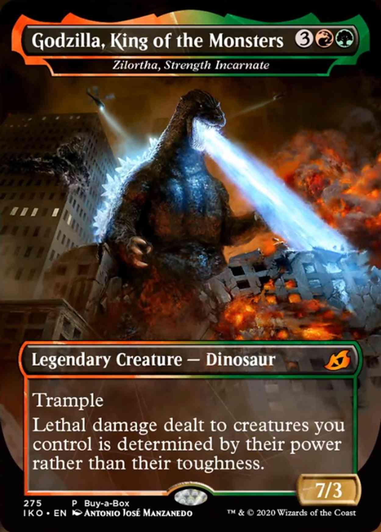 Godzilla, King of the Monsters - Zilortha, Strength Incarnate magic card front
